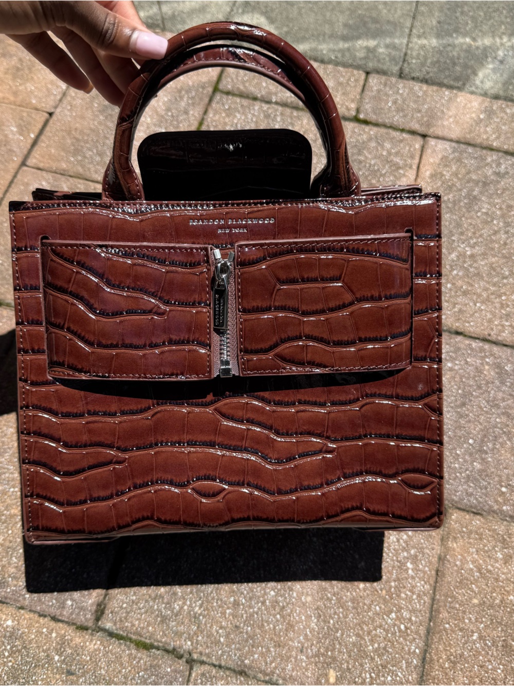 Brandon Blackwood Medium Kuei Croc Bag